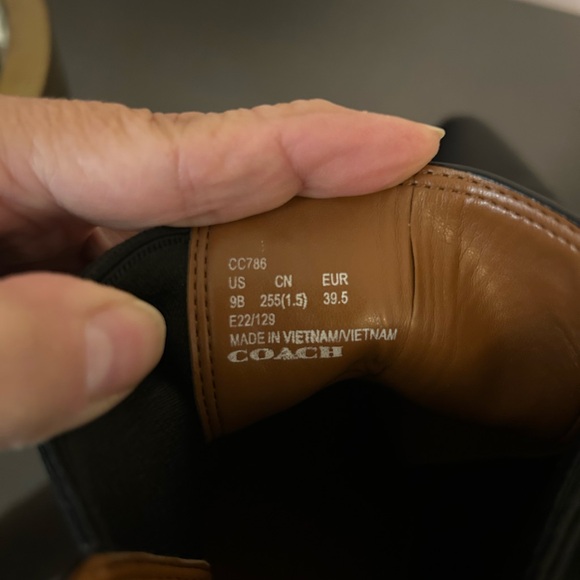 Coach Black and Tan Leather Boots - Picture 7 of 7